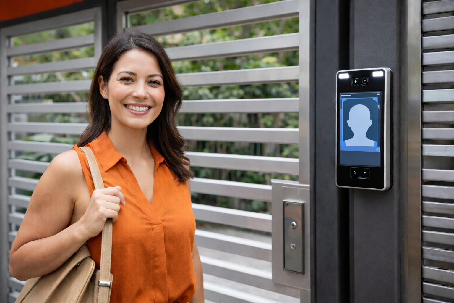 Controle de acesso facial moderno em condomínio