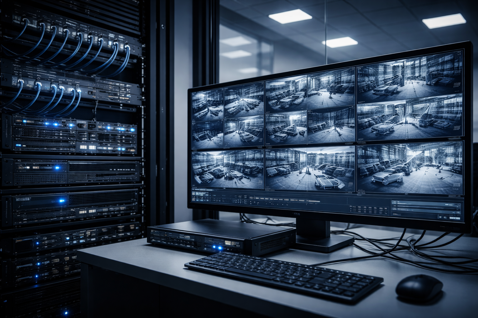 Sistema profissional de câmeras integrado à infraestrutura de rede